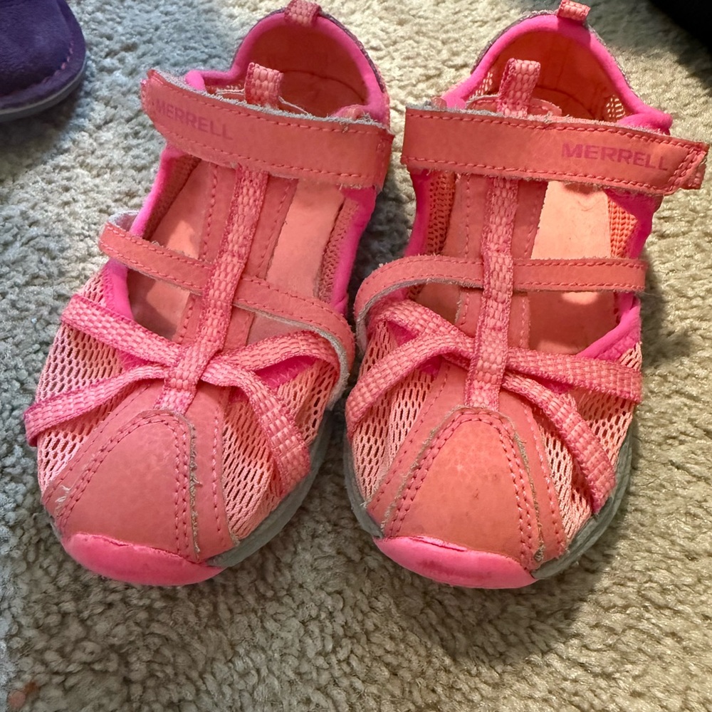 Merrell Kids Orange and Pink Sandals